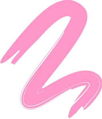 Extendly CRM - Een gedurfde, roze, zigzag penseelstreek op een transparante achtergrond, die lijkt op de vorm van de letter Z of een losse, vloeiende tilde.