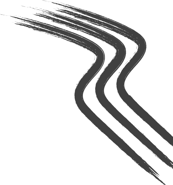 Extendly CRM - Drie golvende, parallelle zwarte lijnen lopen diagonaal over een transparante achtergrond en lijken op abstracte penseelstreken of rooksporen.