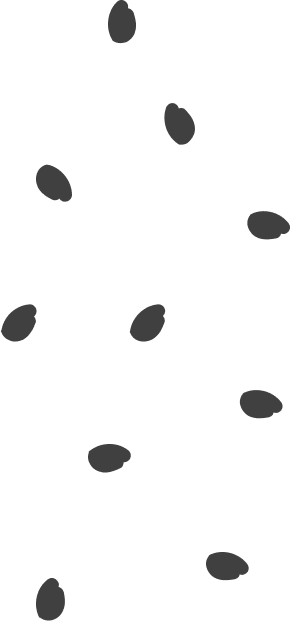 Extendly CRM - Een eenvoudige zwart-wit afbeelding met een patroon van acht onregelmatig gevormde, effen zwarte vlekken die willekeurig verspreid zijn op een transparante achtergrond.